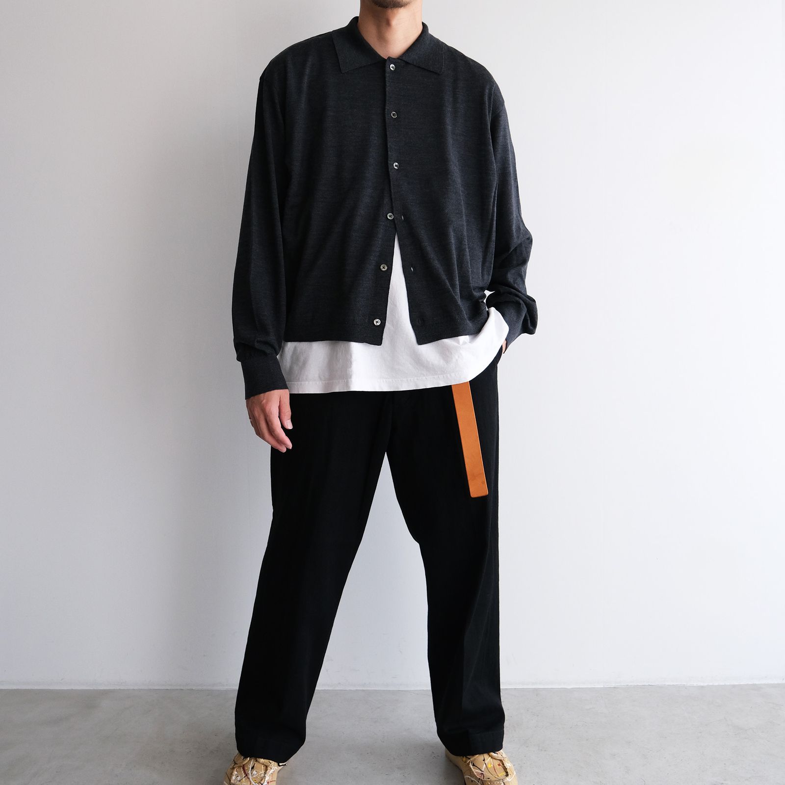Knit Cardigan -ニット-（Charcoal / チャコール）