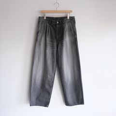 Selvage Denim Two Tuck Pants -デニムパンツ-（Black Light Fade / ブラックライトフェード）GU261-40061LB
