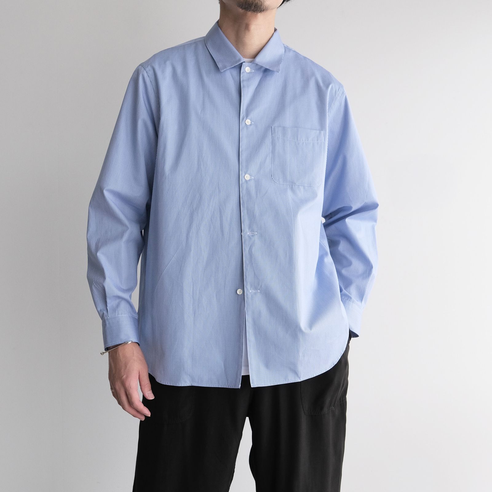 L/S Dress Shirts -シャツ-（Blue / ブルー）