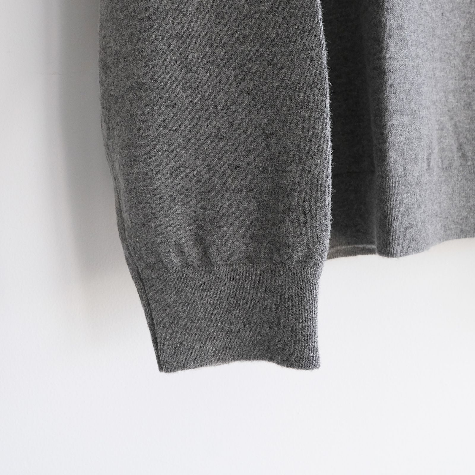 Cotton Yak Knit V-Neck Sweater -セーター-（Gray / グレー）