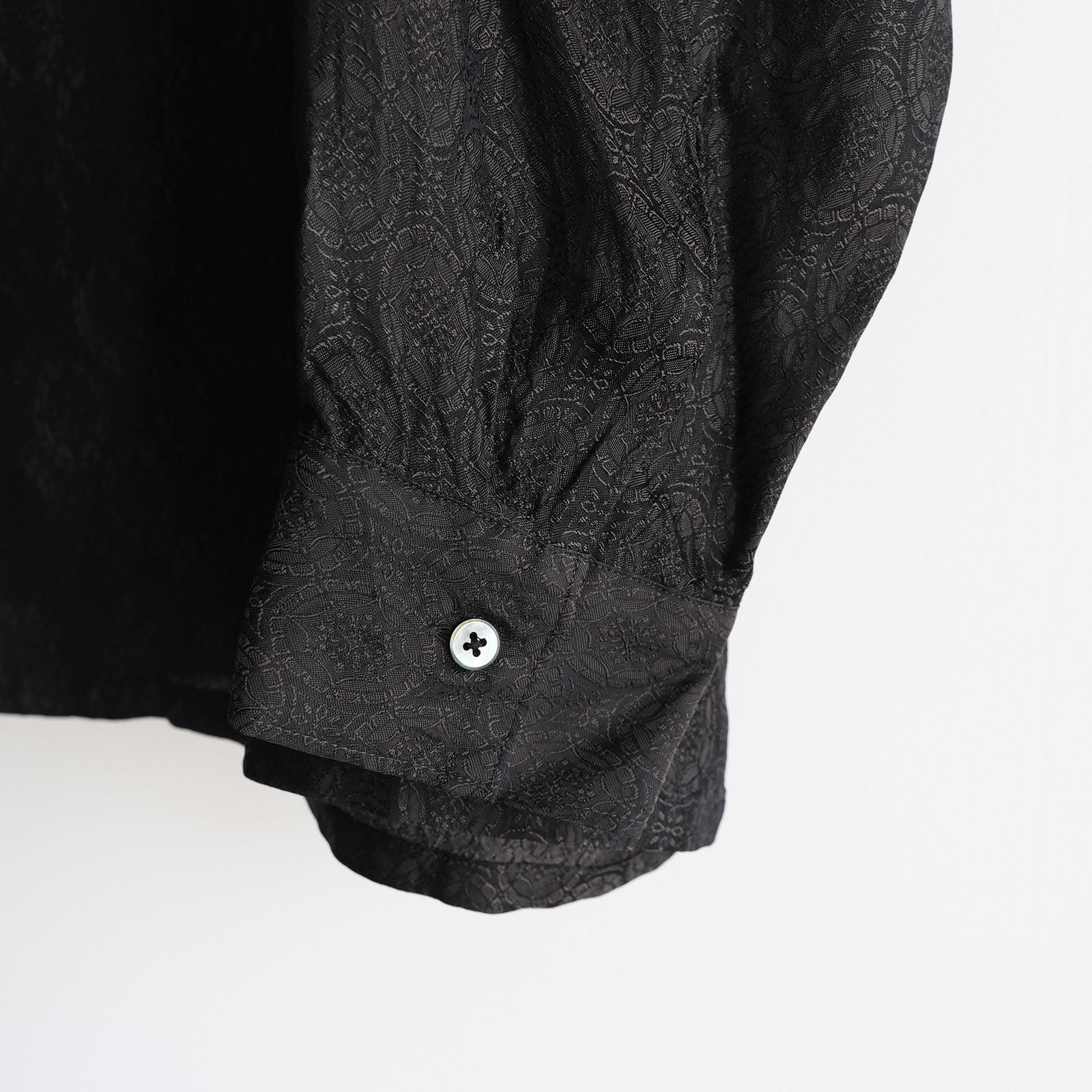 Cupro-Regular Collar L/S Shirts -シャツ-（Charcoal / チャコール）