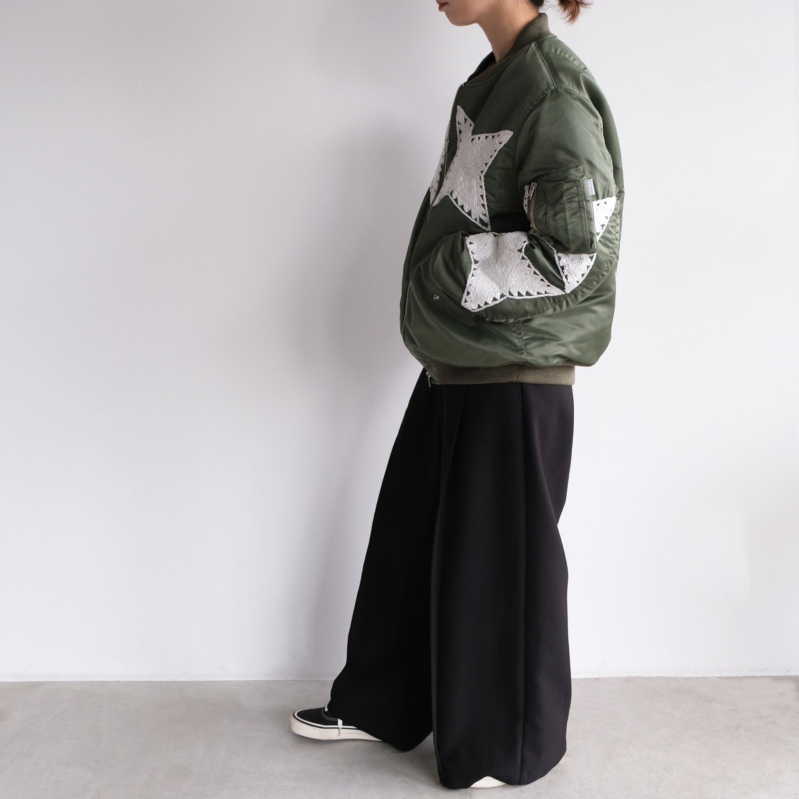 The Craft Hand Embroidery Flight Jacket -ジャケット-（Olive / オリーブ）