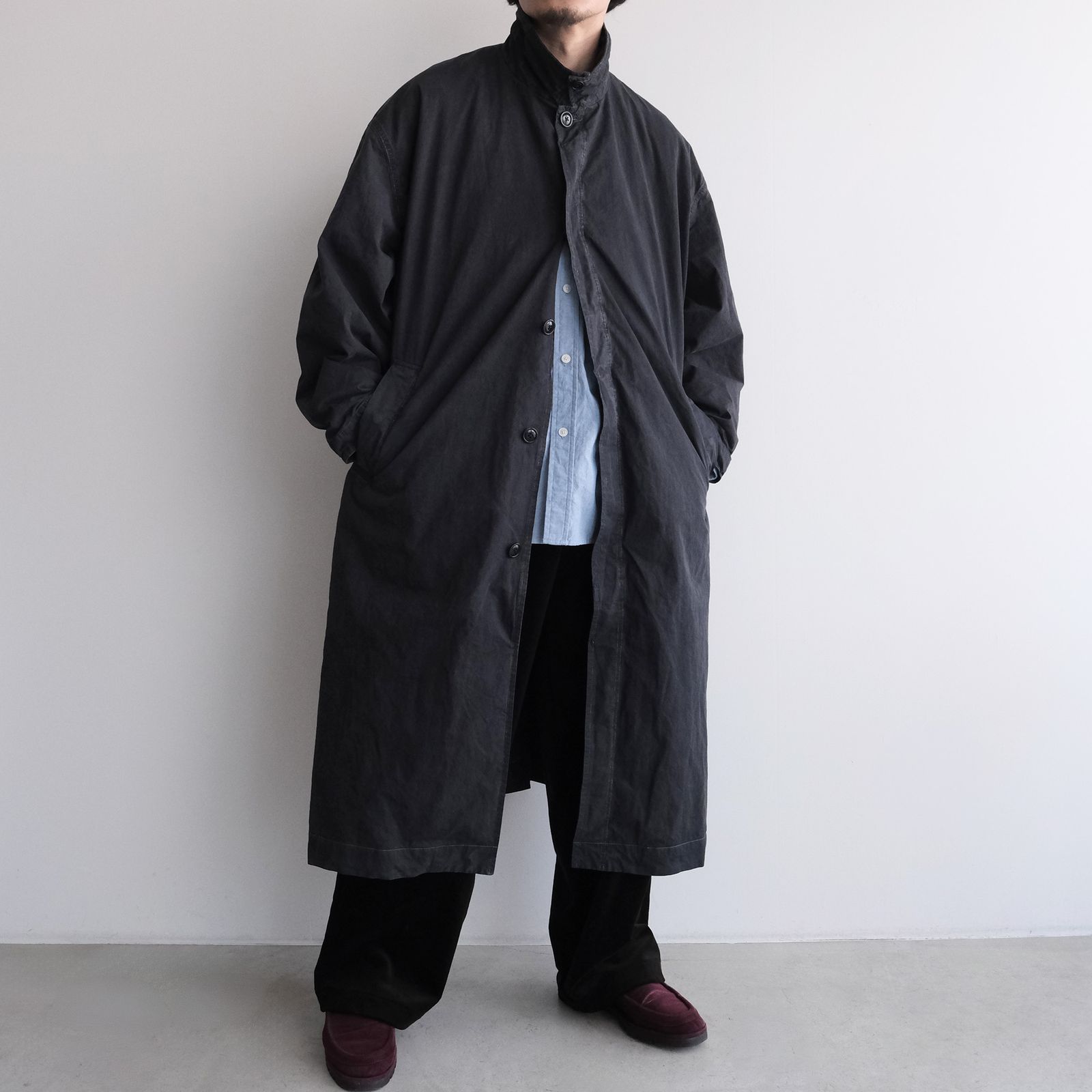 Long Over Coat -コート-（Dark Navy / ダークネイビー）