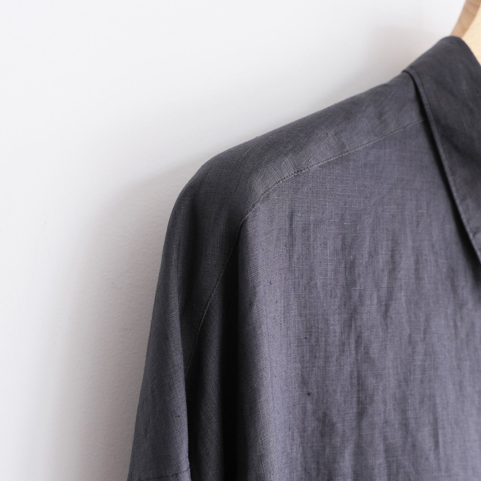 Linen L/S Oversized Regular Collar Shirt -シャツ-（C.Gray / C.グレー）GM262-50039B