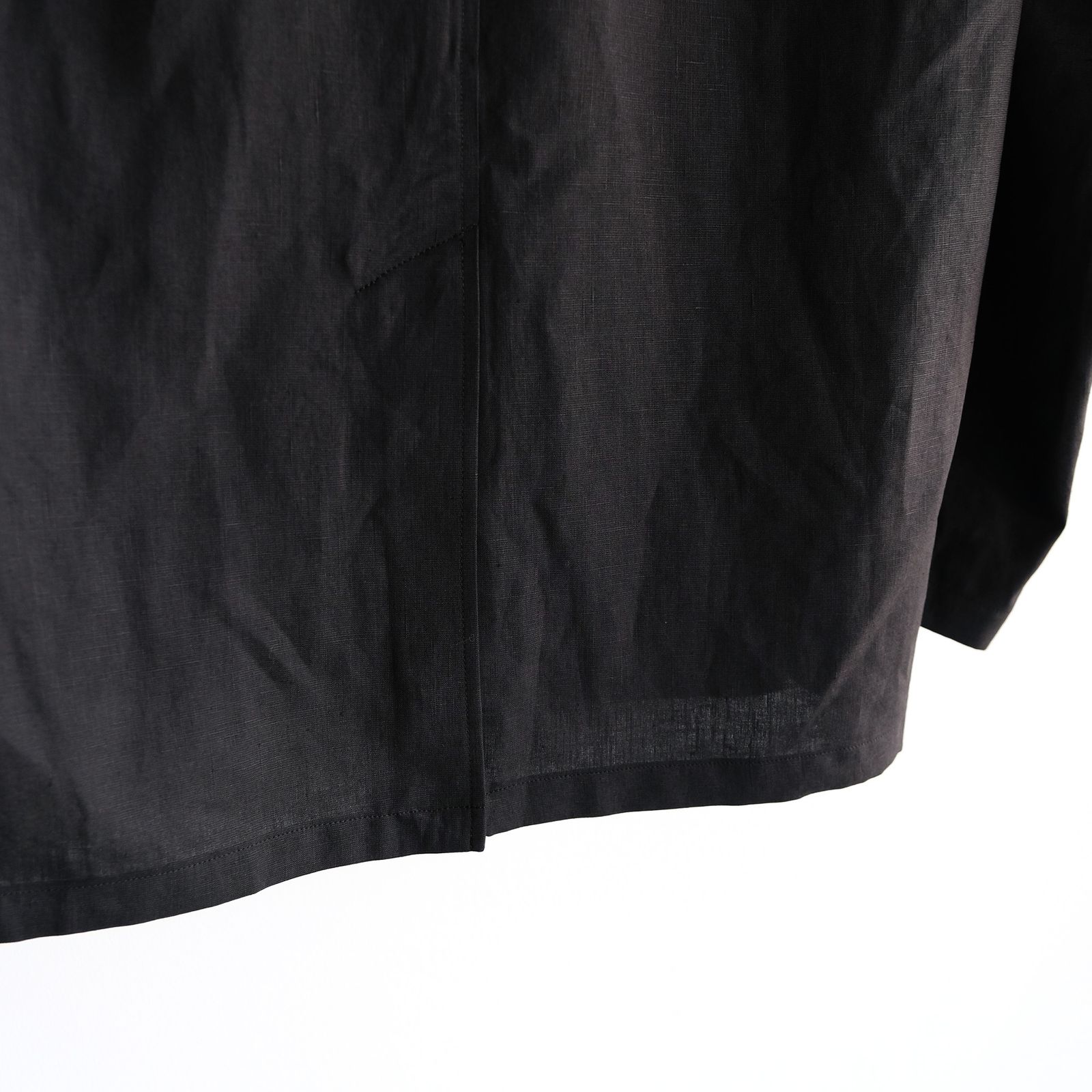 Silk Linen Mixing Tailored Jacket -テーラードジャケット-（Black / ブラック）