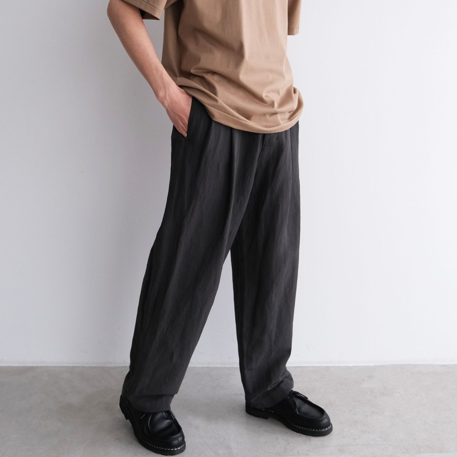 aton ultimate black リネンパンツ 2 aton ultimate black リネンパンツ 2（ATON - Cotton Linen