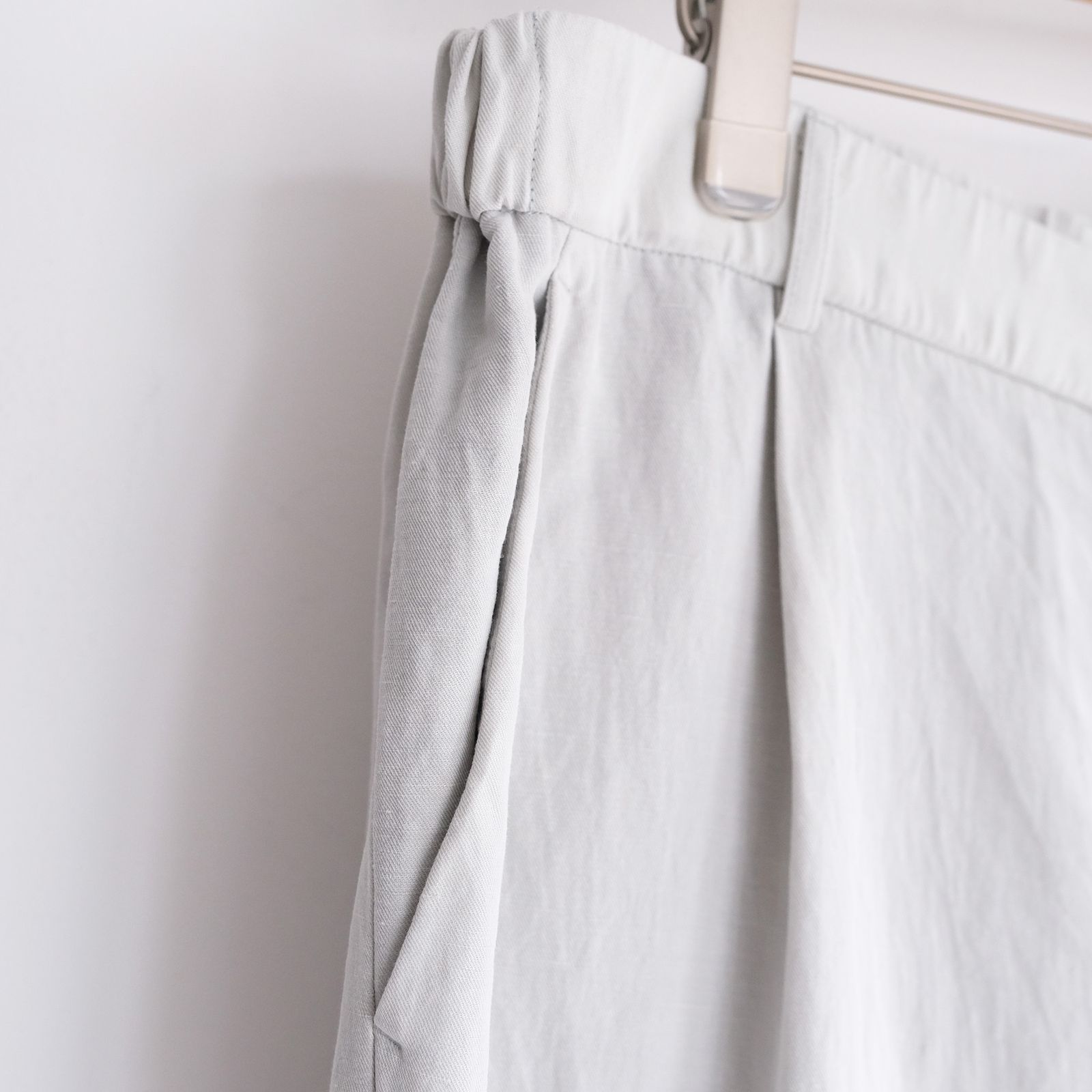 Cotton Linen Voile Loose Fit Pants -パンツ-（Sax / サックス）