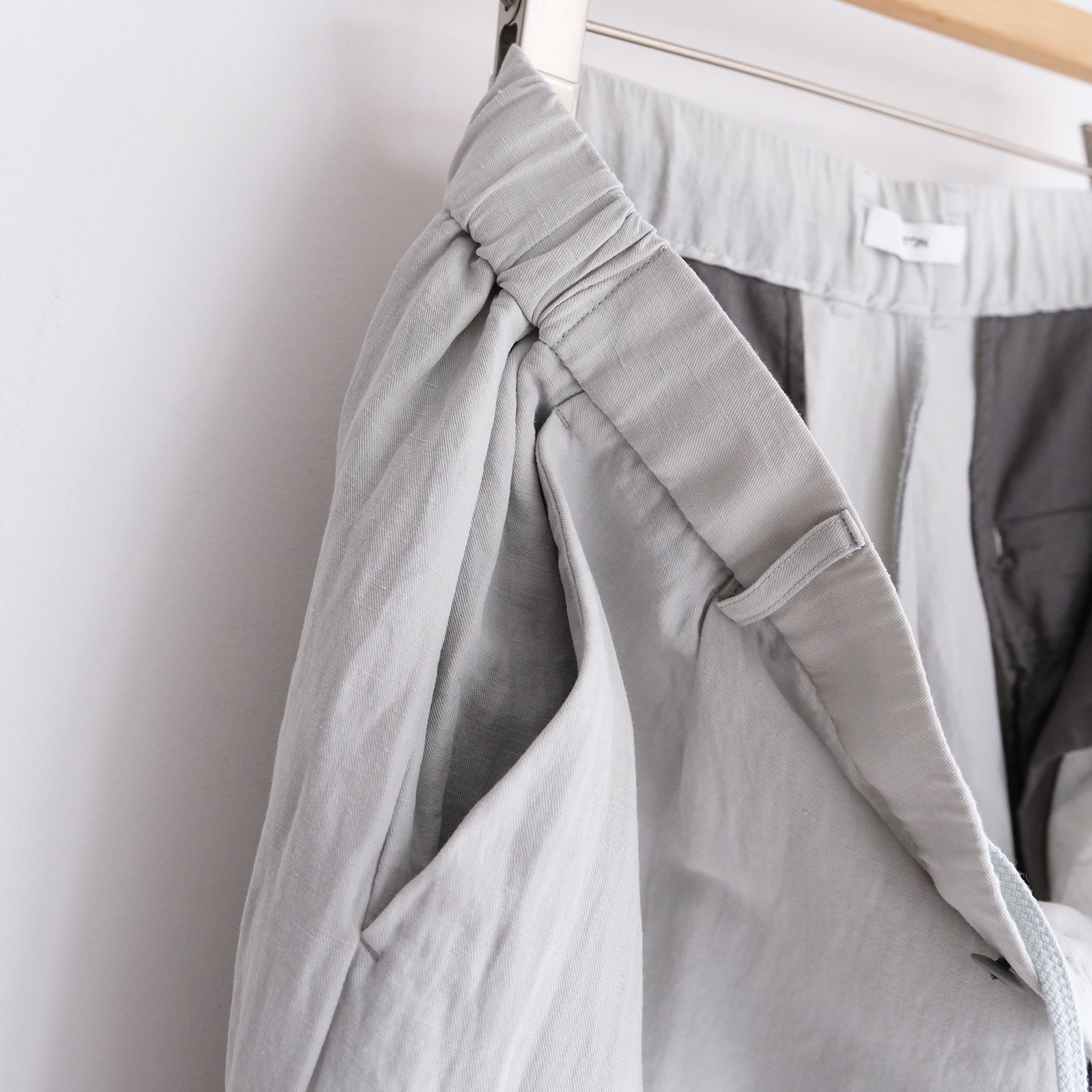 Cotton Linen Voile Loose Fit Shorts -パンツ-（Sax / サックス）