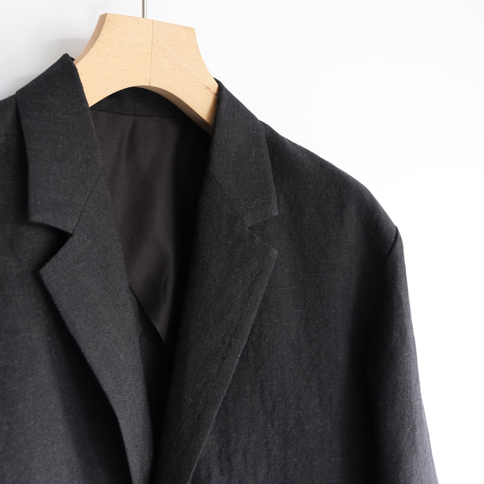 Wool Linen 2B Jacket -ジャケット-（Charcoal / チャコール）