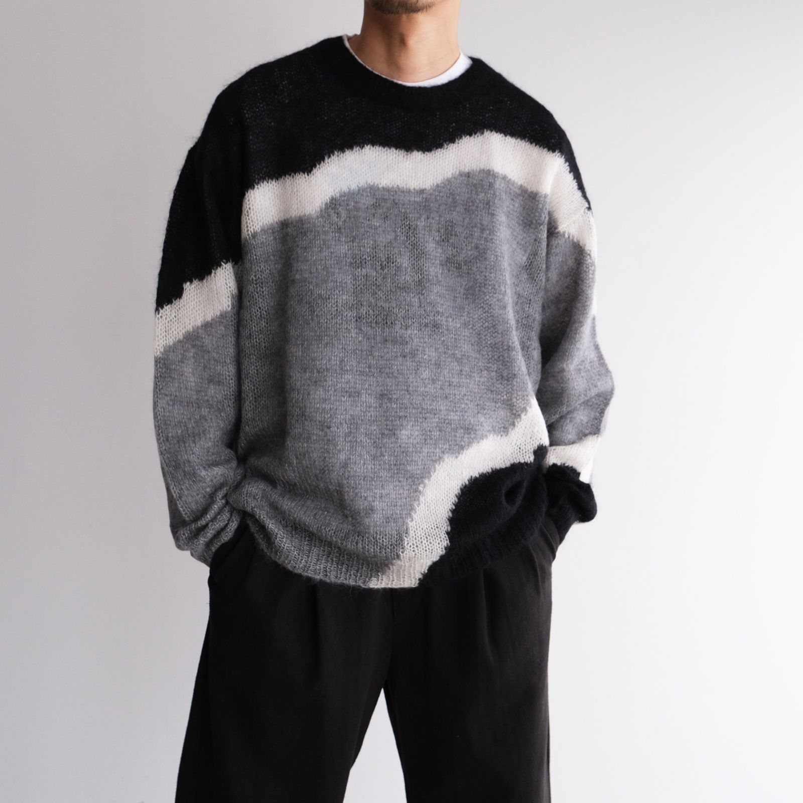 Hand Knitted Mohair Sweater -ニット-（Black / ブラック）