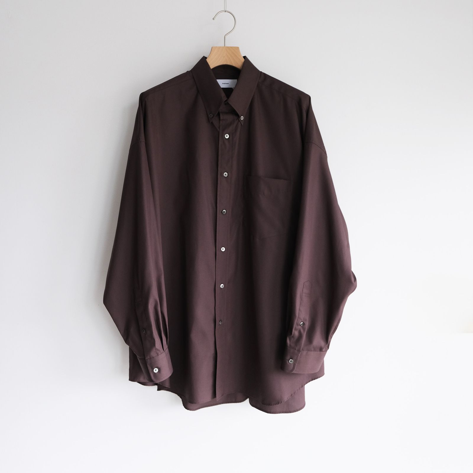 Easy Care Poplin L/S Oversized B.D Shirt -シャツ-（Brown / ブラウン）GM263-50620