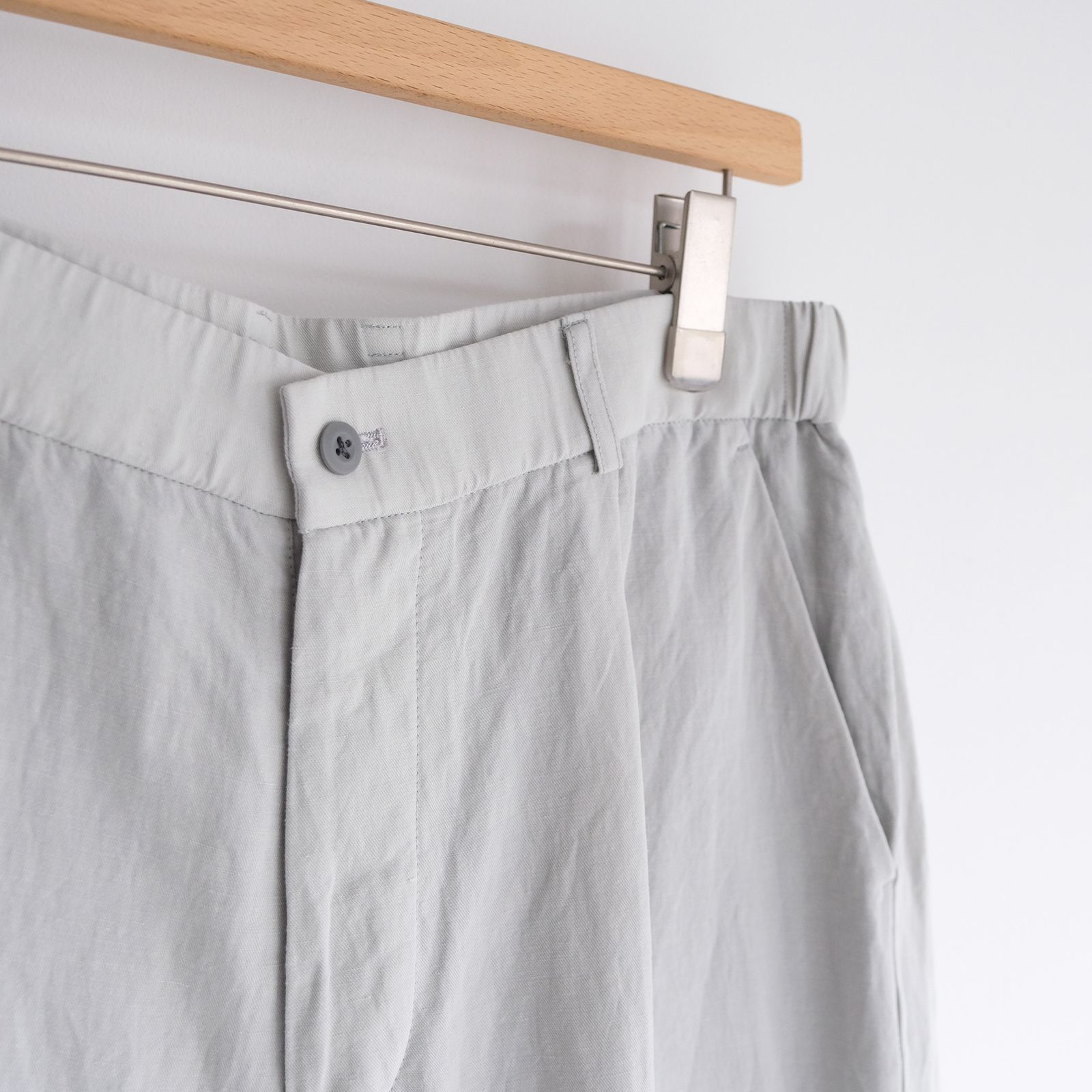 Cotton Linen Voile Loose Fit Shorts -パンツ-（Sax / サックス）