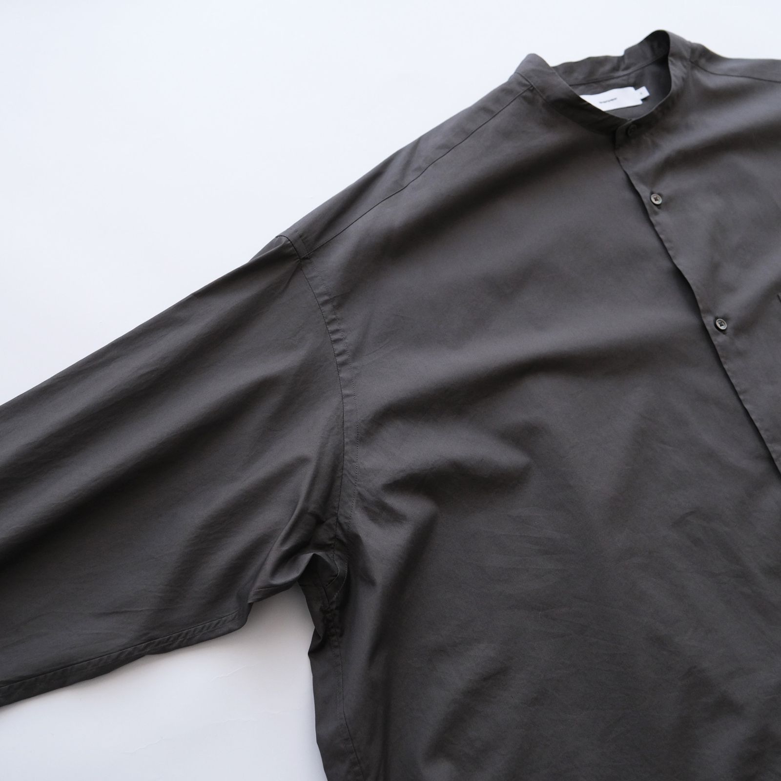Broad L/S Oversized Band Collar Shirt -シャツ-（C.Gray / C.グレー）