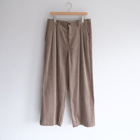 Suvin Corduroy Wide Straight Trousers -パンツ-（Grege / グレージュ）