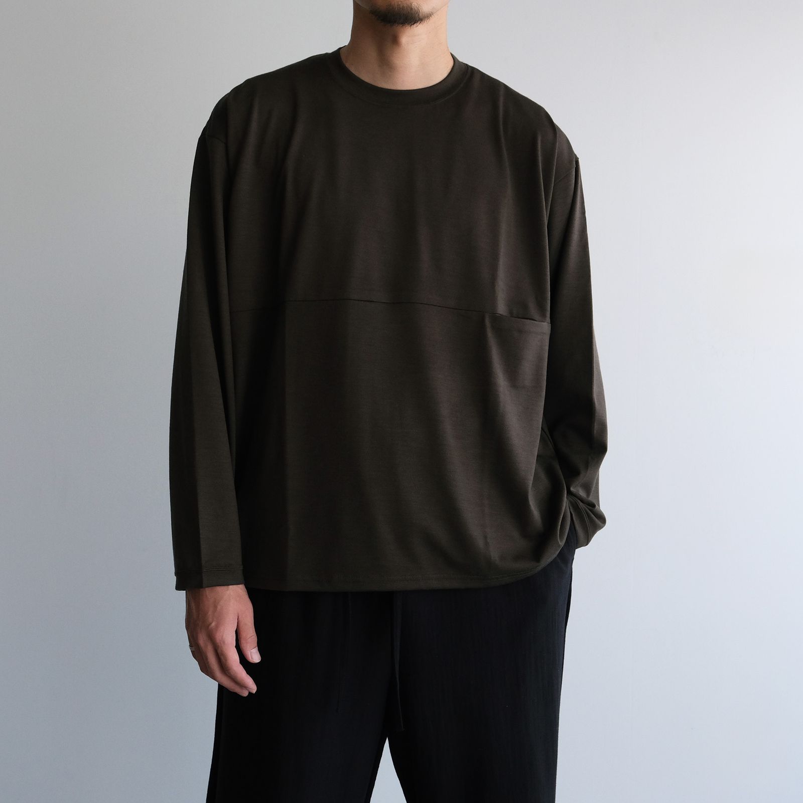 Yururi Tee L/S Super100s -Tシャツ-（Olive / オリーブ）