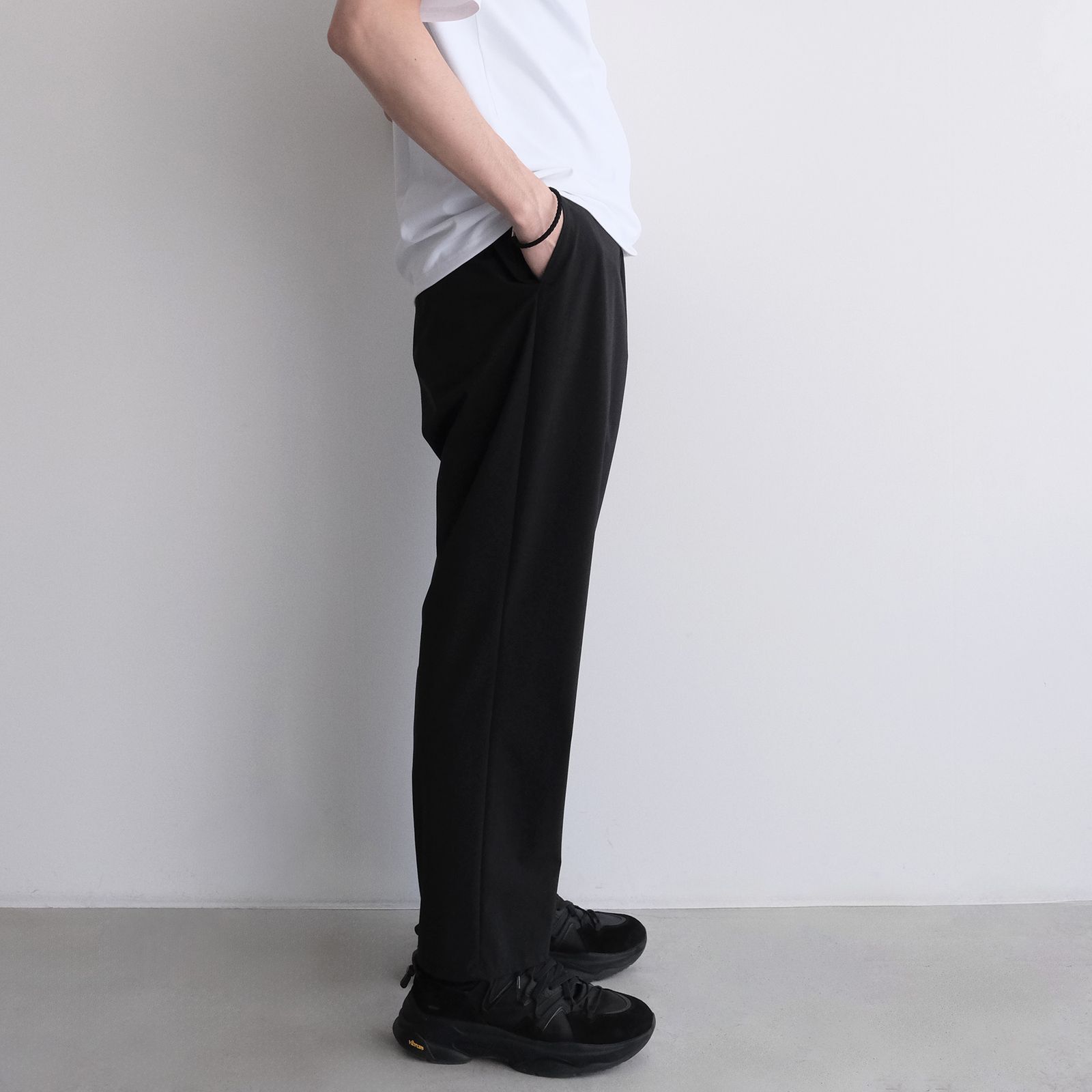 Graphpaper - Flex Tricot Wide Tapered Chef Pants -パンツ-（Black