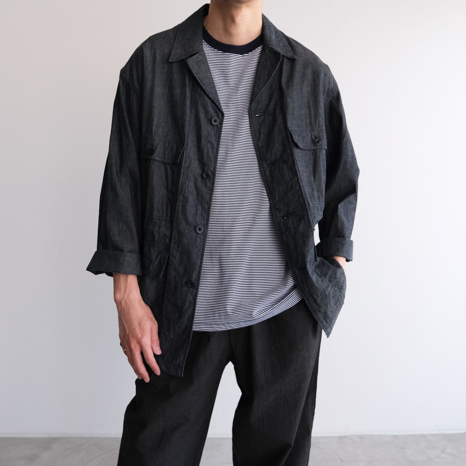 Hi Qualitee N/S -タンクトップ-（Navy Border / ネイビーボーダー）