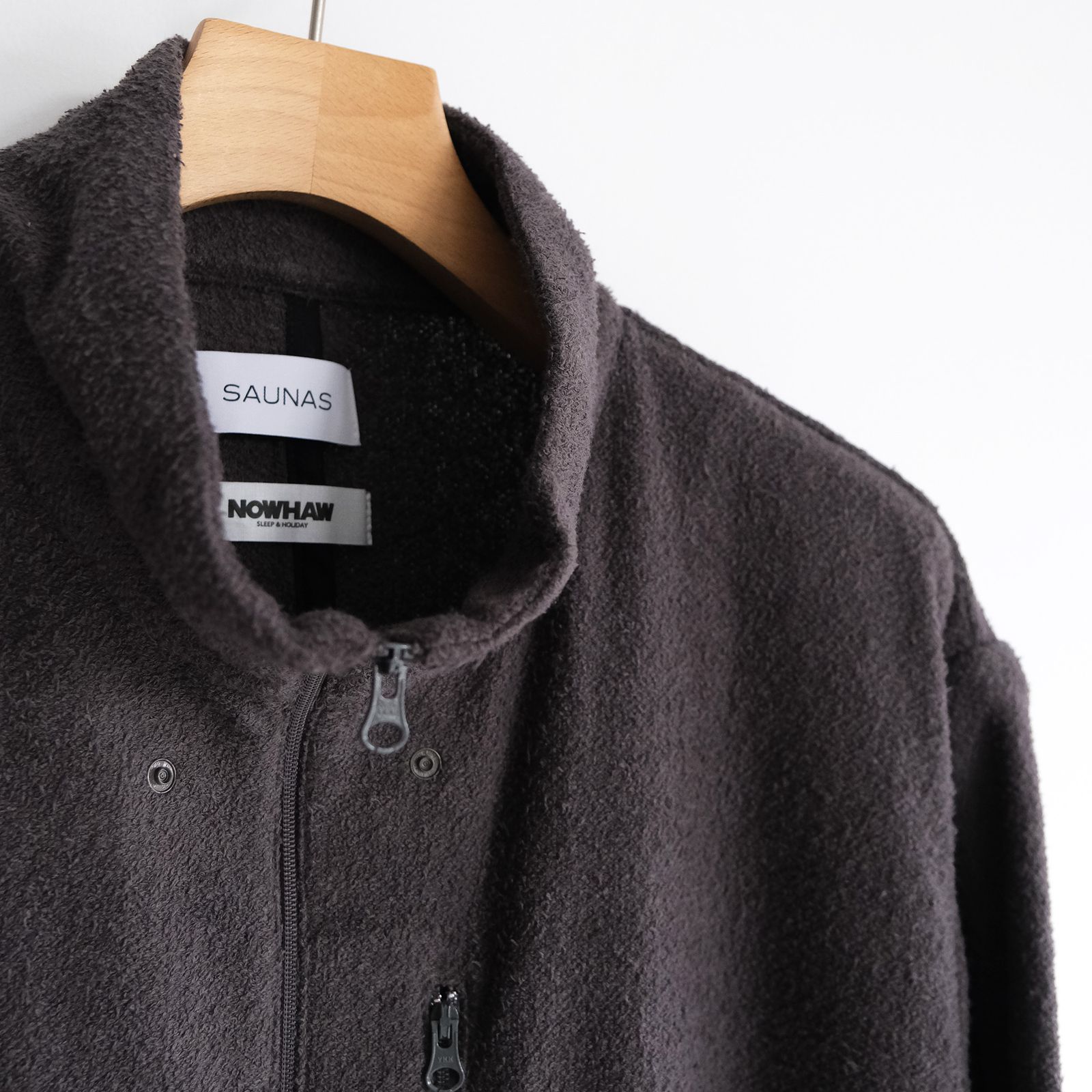 SAUNAS"サ"Towel Cloth Zip Jacket -パジャマ-（Charcoal Gray / チャコールグレー）