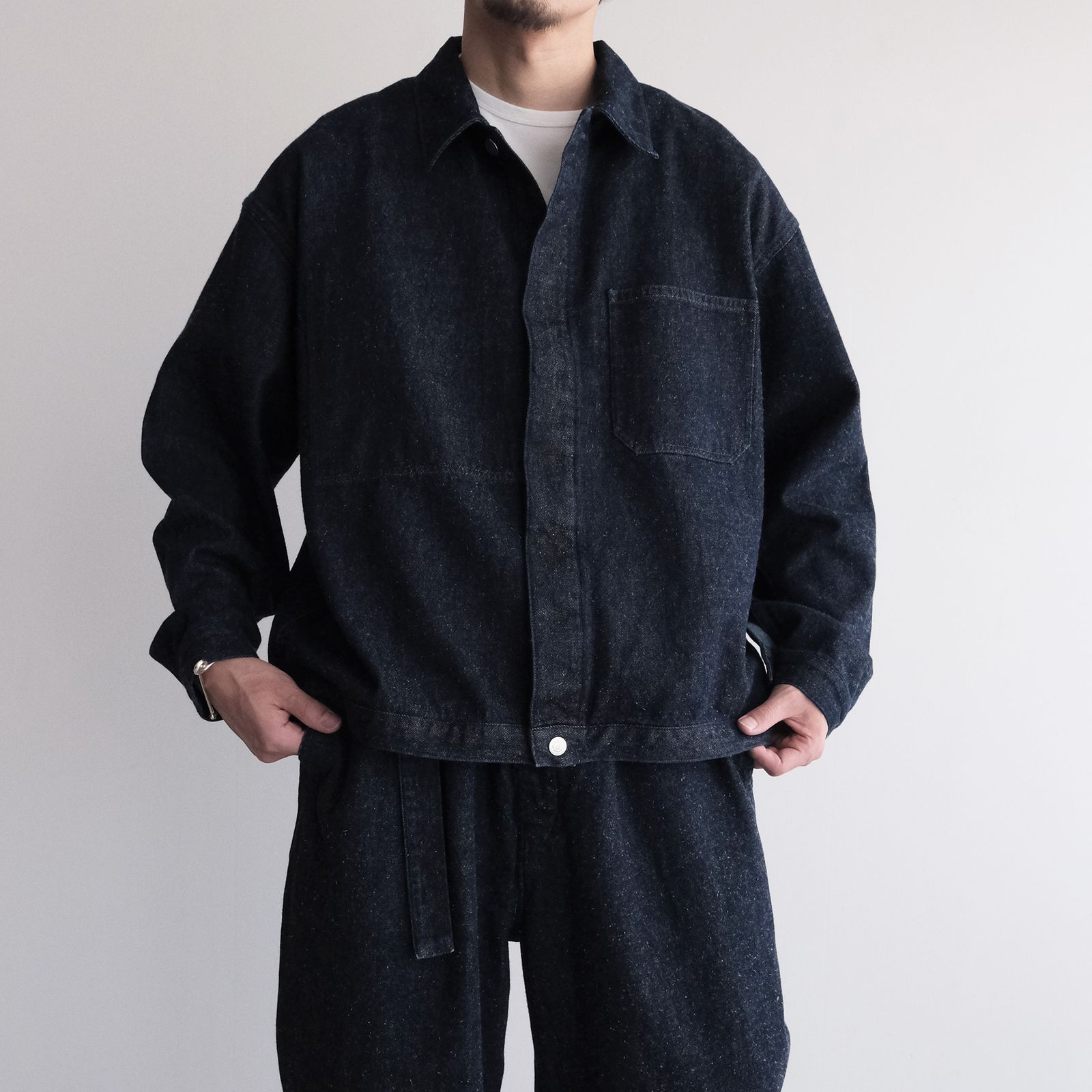 Silk Denim Work Jacket -ジャケット-（Indigo / インディゴ）