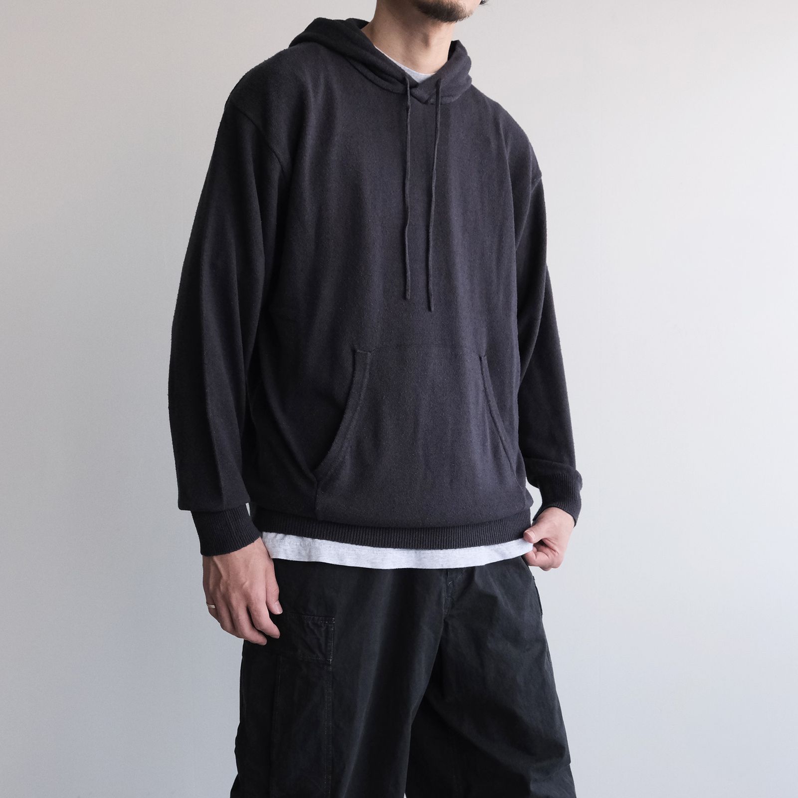 Silk Knit Parka -ニット-（Dark Navy / ダークネイビー）
