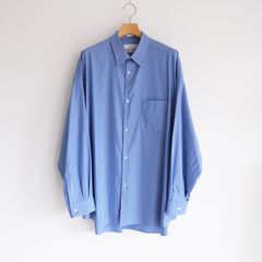 Sidogras L/S Oversized Regular Collar Shirt -シャツ-（Blue Stripe / ブルーストライプ）