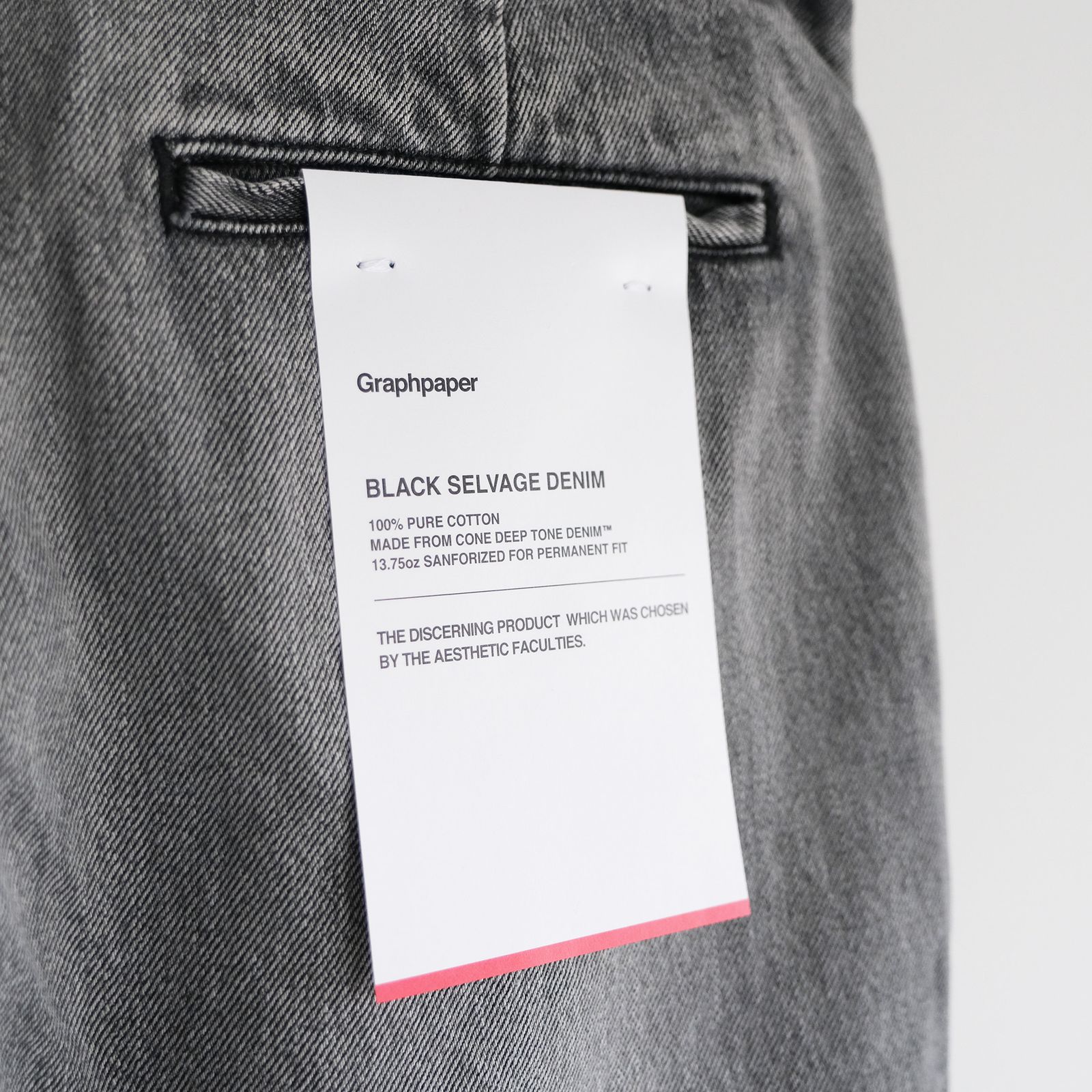 Selvage Denim Two Tuck Tapered Pants -パンツ-（Black Light Fade / ブラックライトフェード）