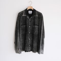 Hand Dye Flannel Shirt -シャツ-（Black / ブラック）