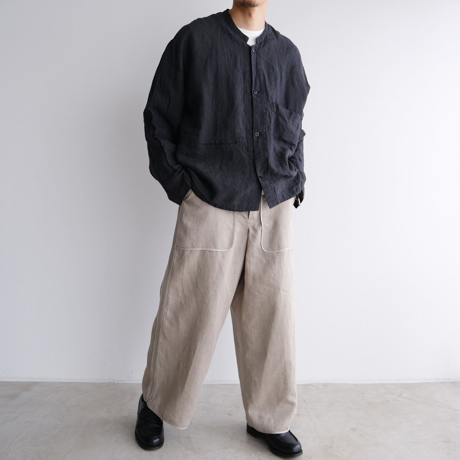With Piping Linen Pants -パンツ-（Beige / ベージュ）