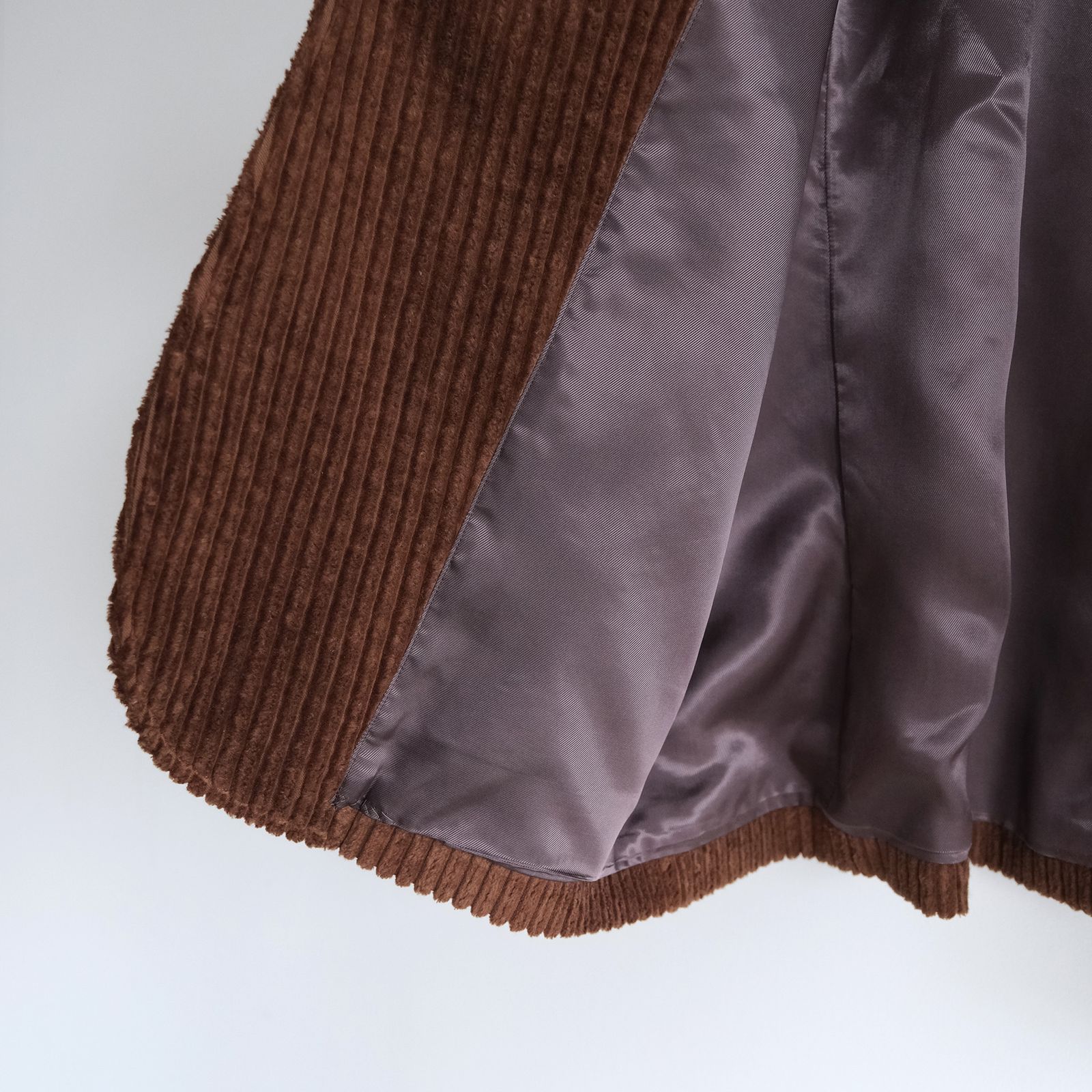 Corduroy Collarless Jacket -ジャケット-（Brown / ブラウン）