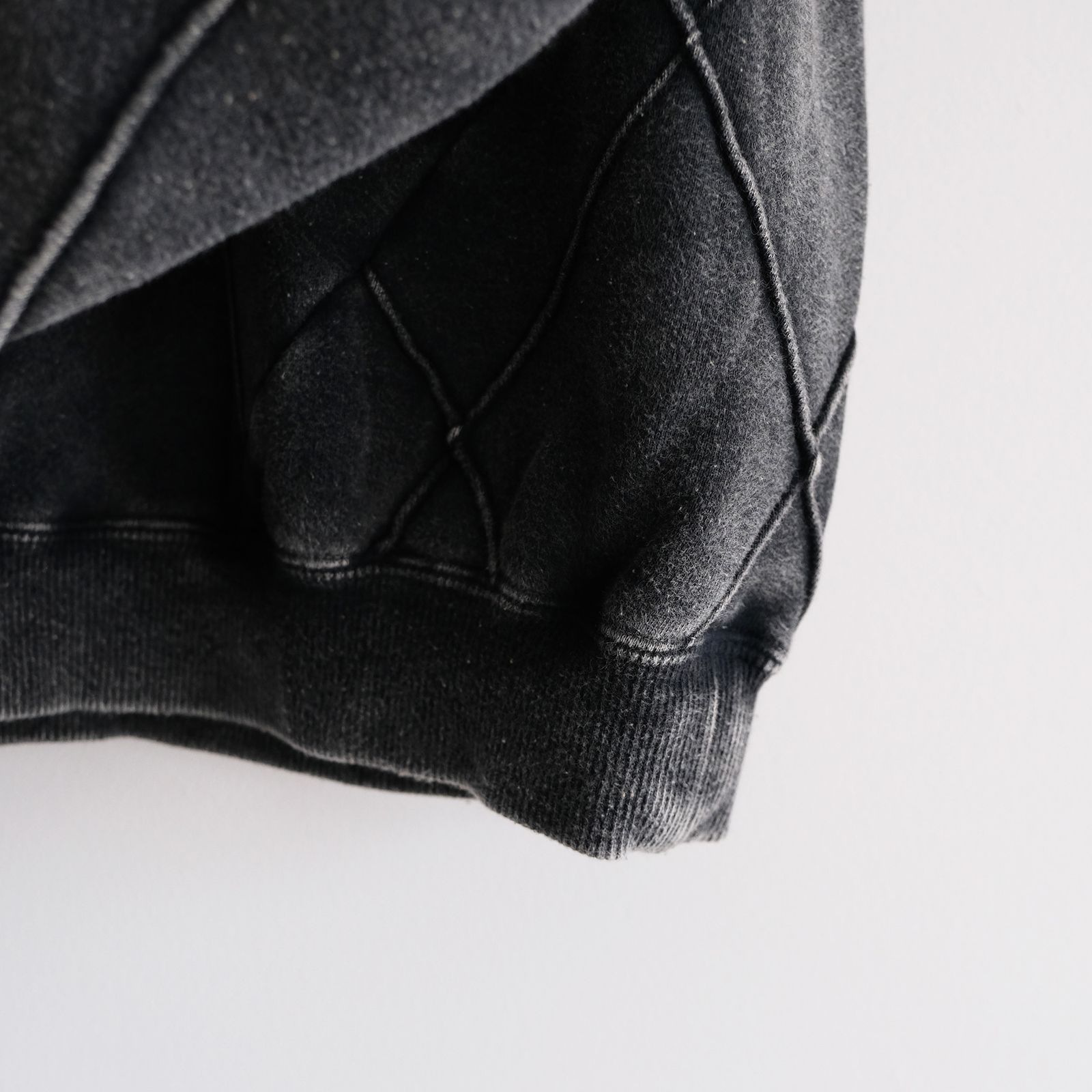 Hand Dye Diamond Twist Sweat -スウェット-（Black / ブラック）