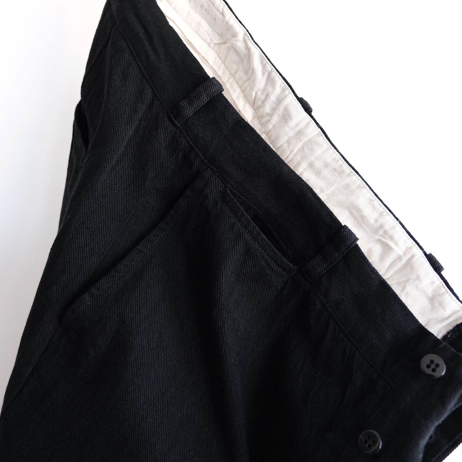 Black Twill Trousers -パンツ-（Black / ブラック）