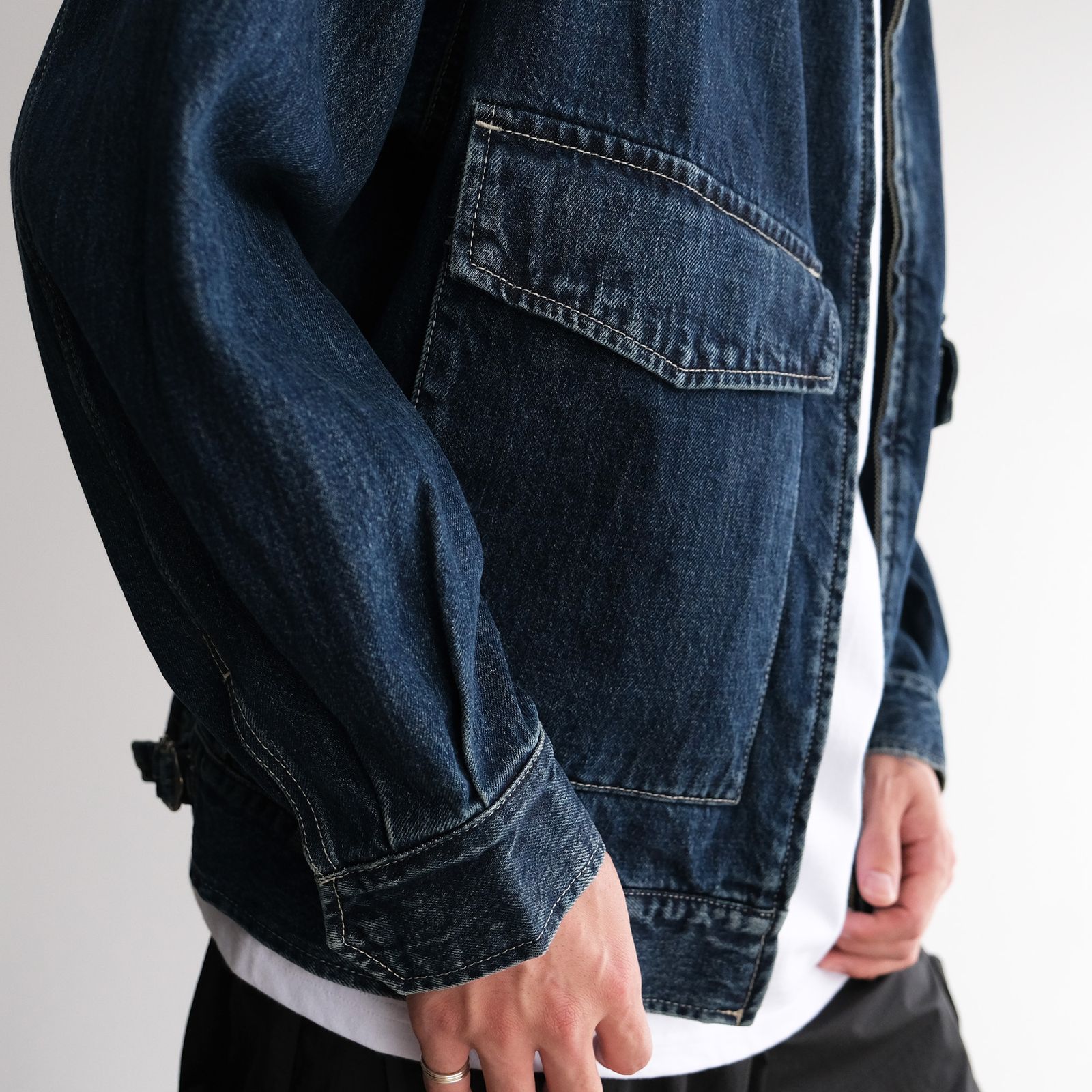 Selvage Denim Zip Jacket -デニムジャケット-（Indigo Dark Fade / インディゴダークフェイド）
