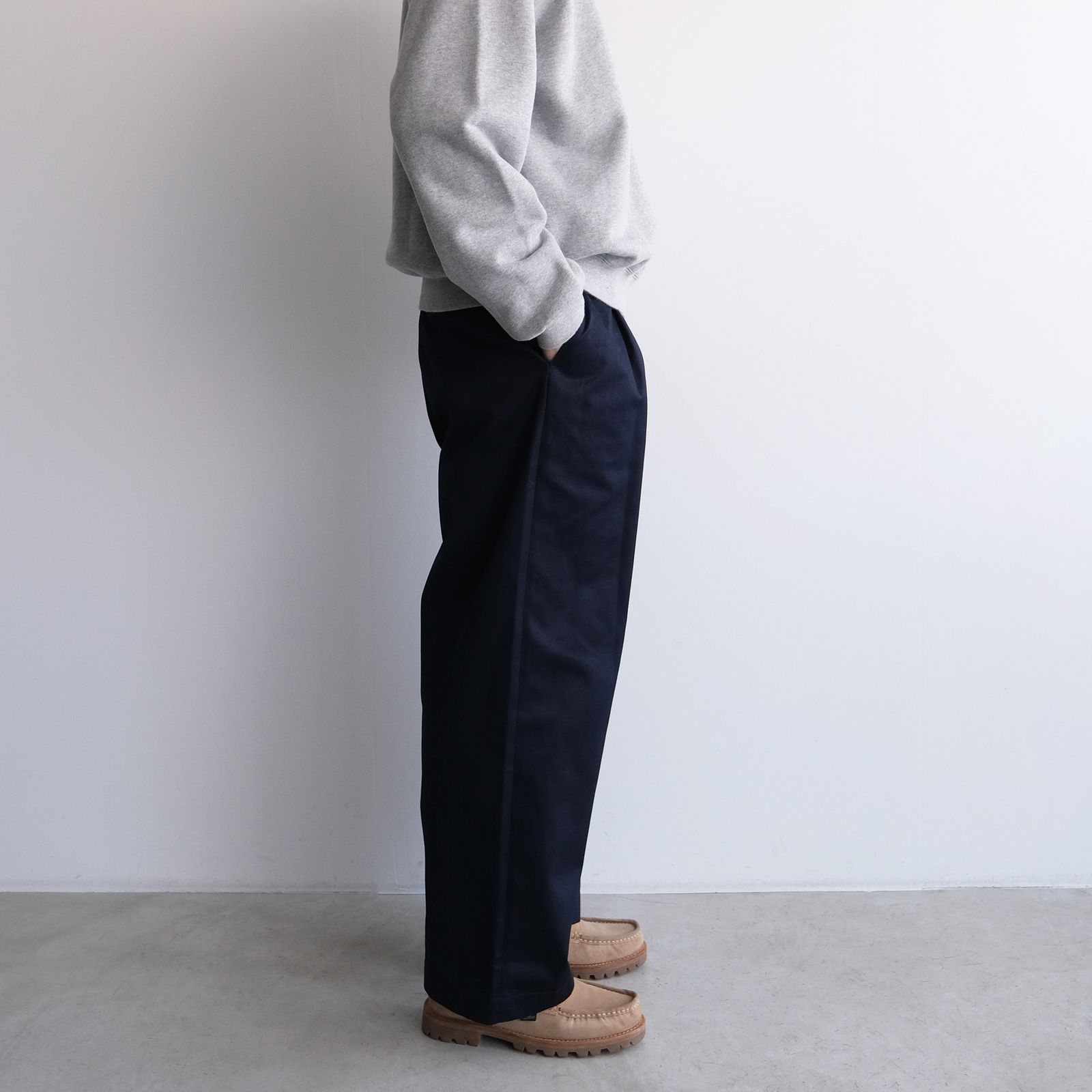 Westpoint Chino Wide Straight Trousers -パンツ-（Navy / ネイビー）