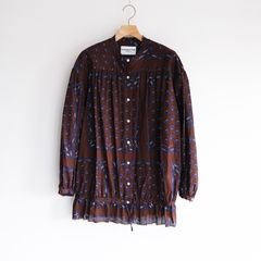 Paisley Gathered Blouse -ブラウス-（Brown / ブラウン）