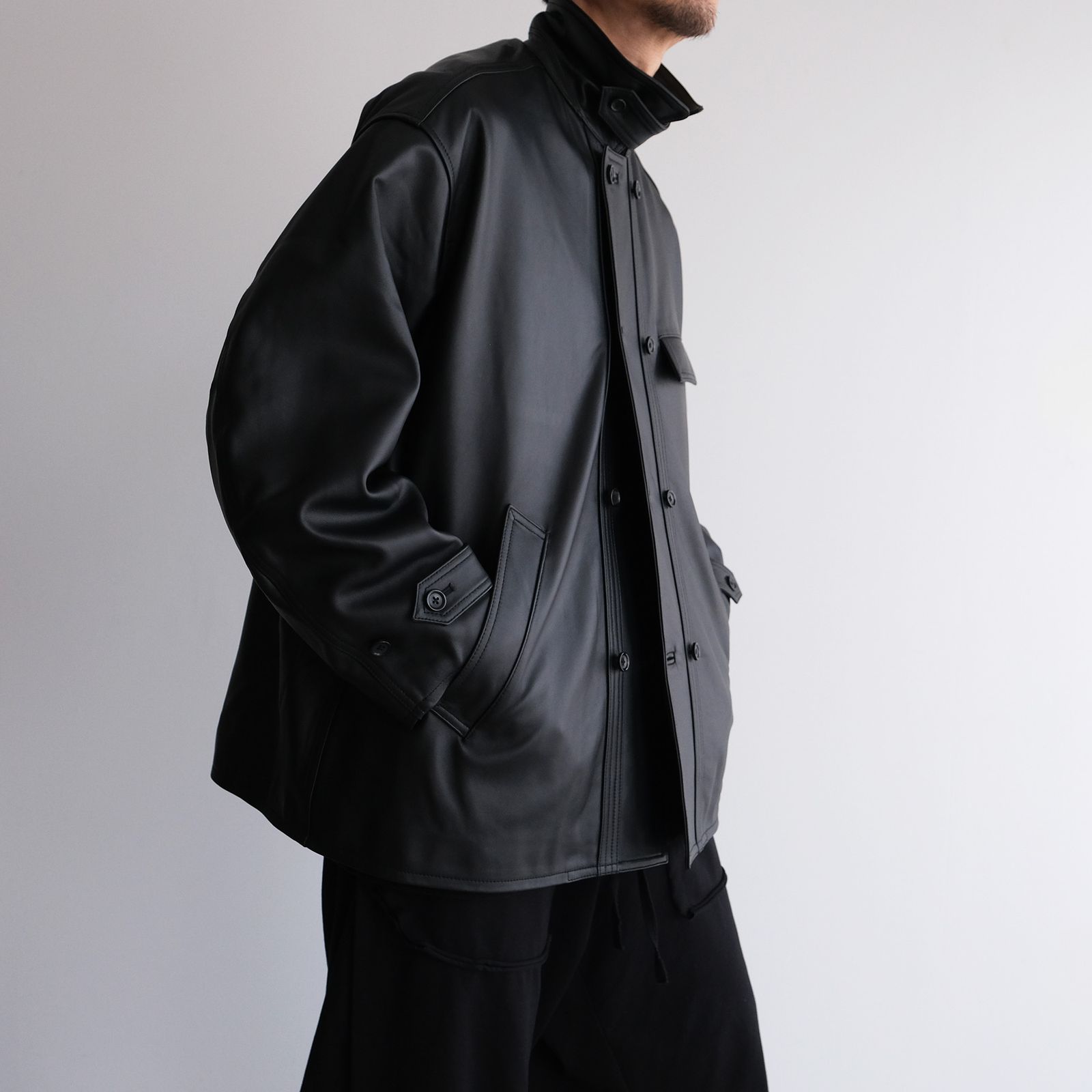 Sheep Leather Corbusier Jacket -ジャケット-（Black / ブラック）