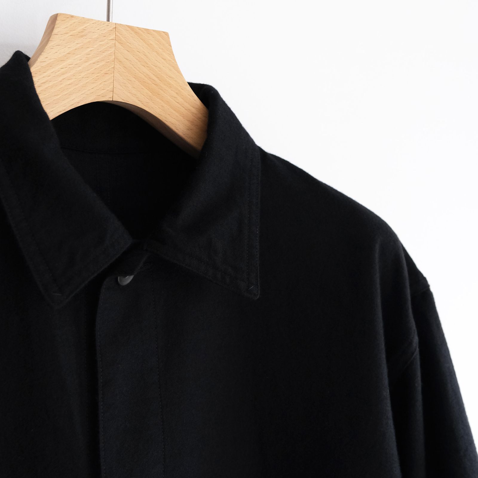 Wool Cotton Moleskin Jacket -ブルゾン-（Black / ブラック）