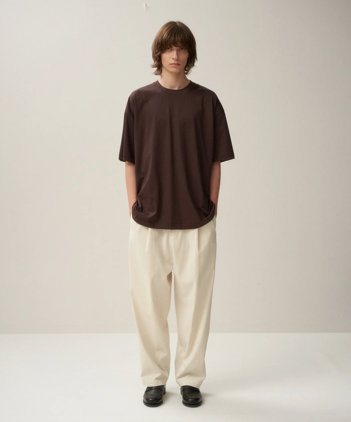 Suvin 60/2 Oversized T-Shirt -Tシャツ-（Burgundy / バーガンディ）