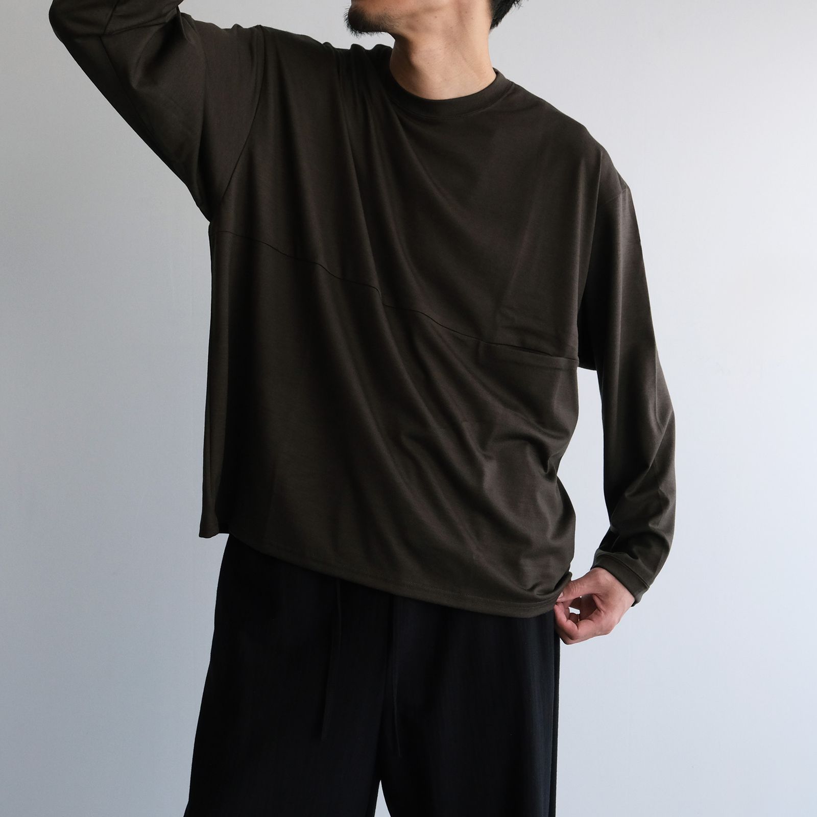 Yururi Tee L/S Super100s -Tシャツ-（Olive / オリーブ）