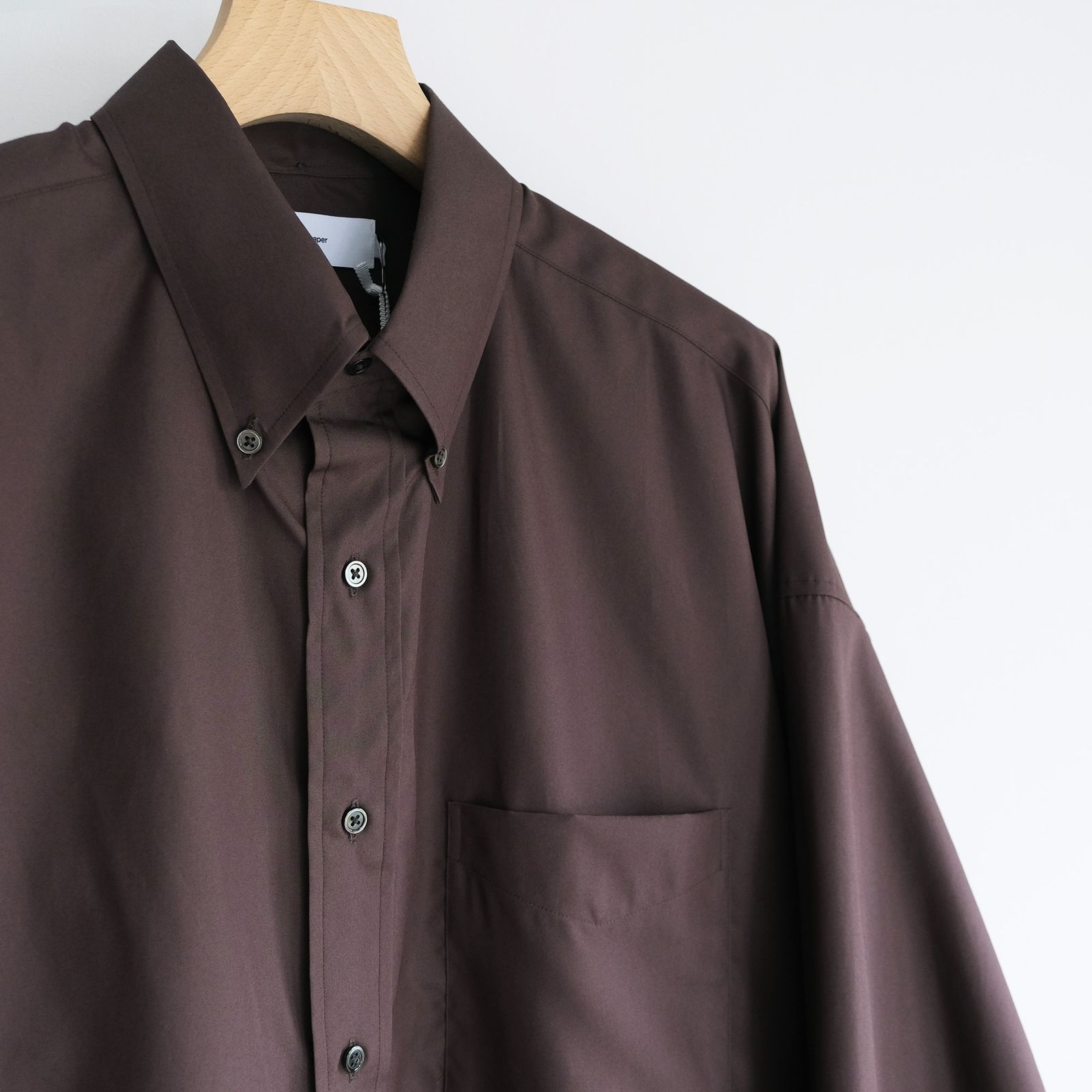 Easy Care Poplin L/S Oversized B.D Shirt -シャツ-（Brown / ブラウン）GM263-50620