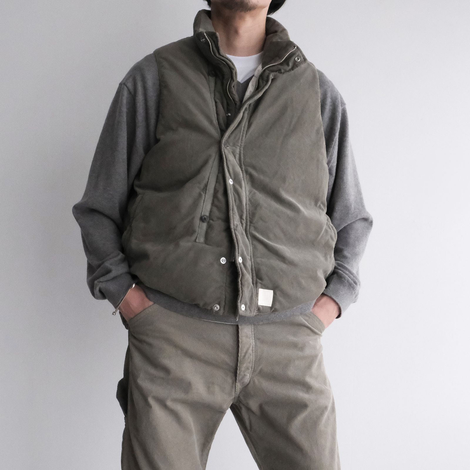 Garment Dyed Down Vest -ダウンベスト-（Gray / グレー）