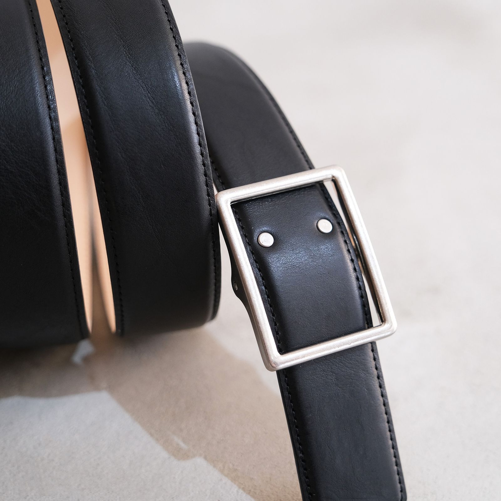 Graphpaper - Graphpaper Holeless Leather Classic Belt