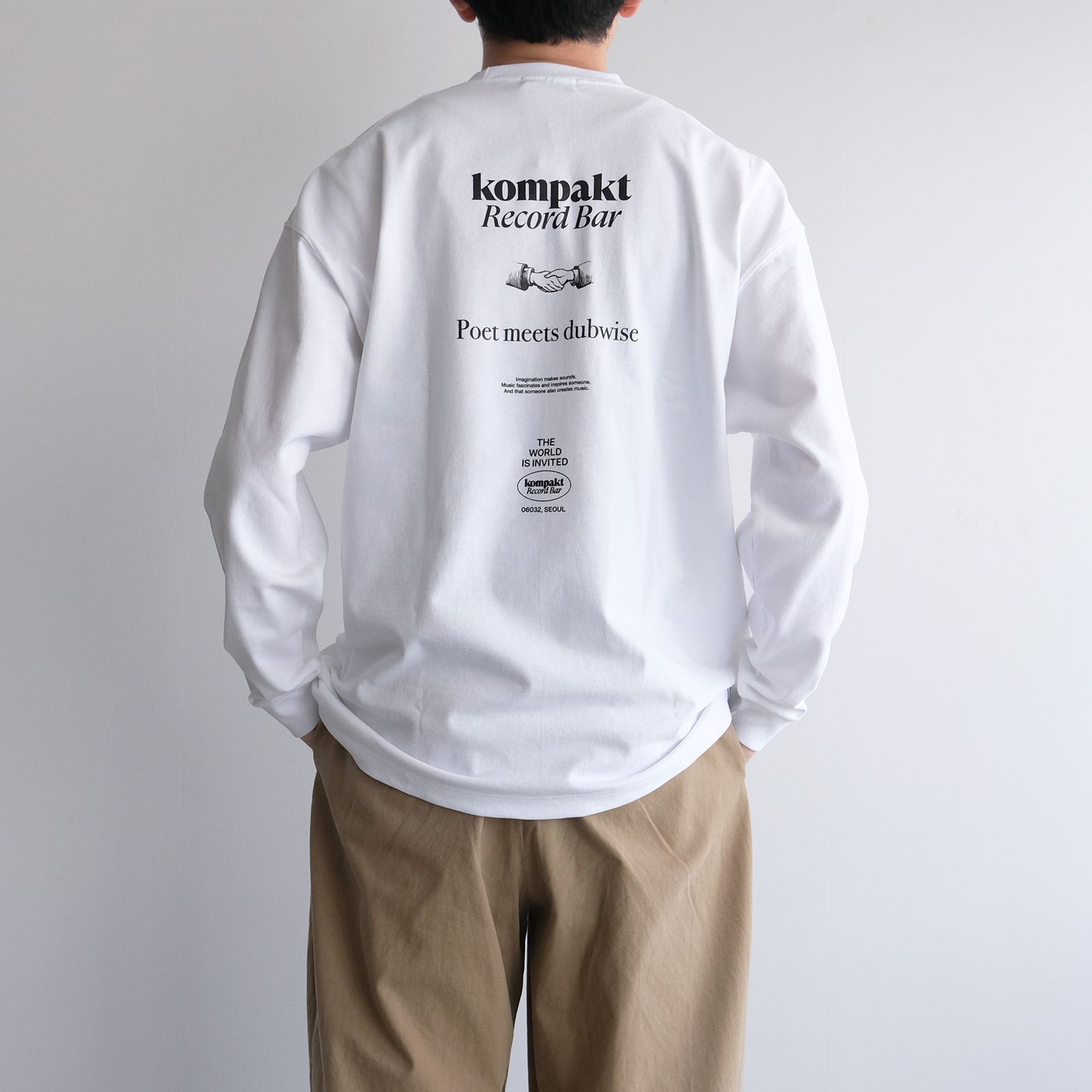 Kompakt Record Bar + PMD Oversized L/S T-Shirt -Tシャツ-（White / ホワイト）