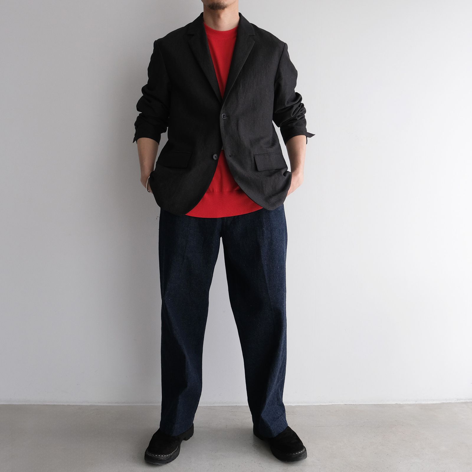 Crew Neck Knit -ニット-（Red / レッド）