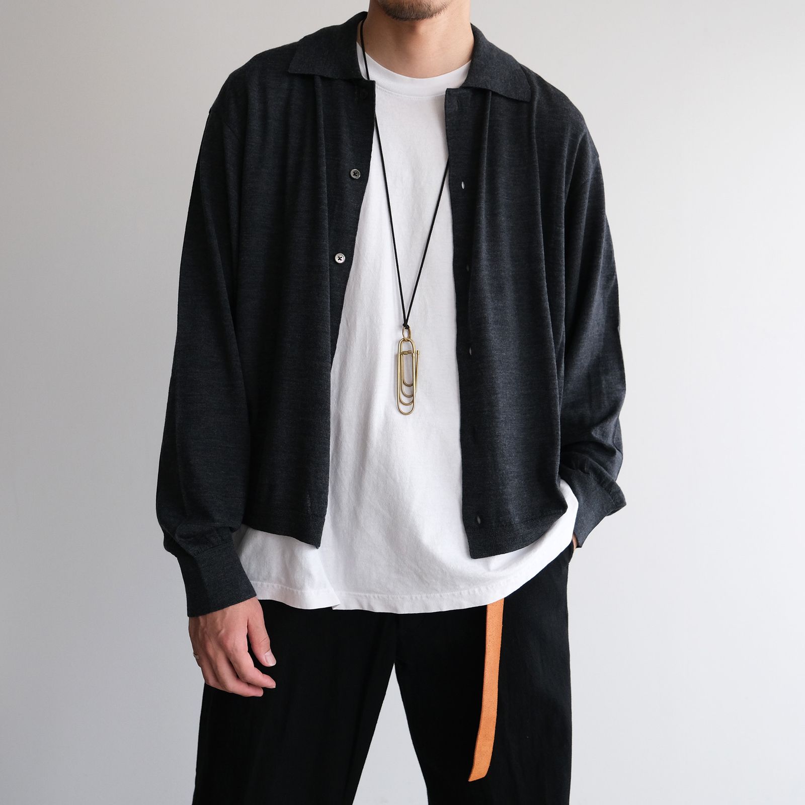 Knit Cardigan -ニット-（Charcoal / チャコール）