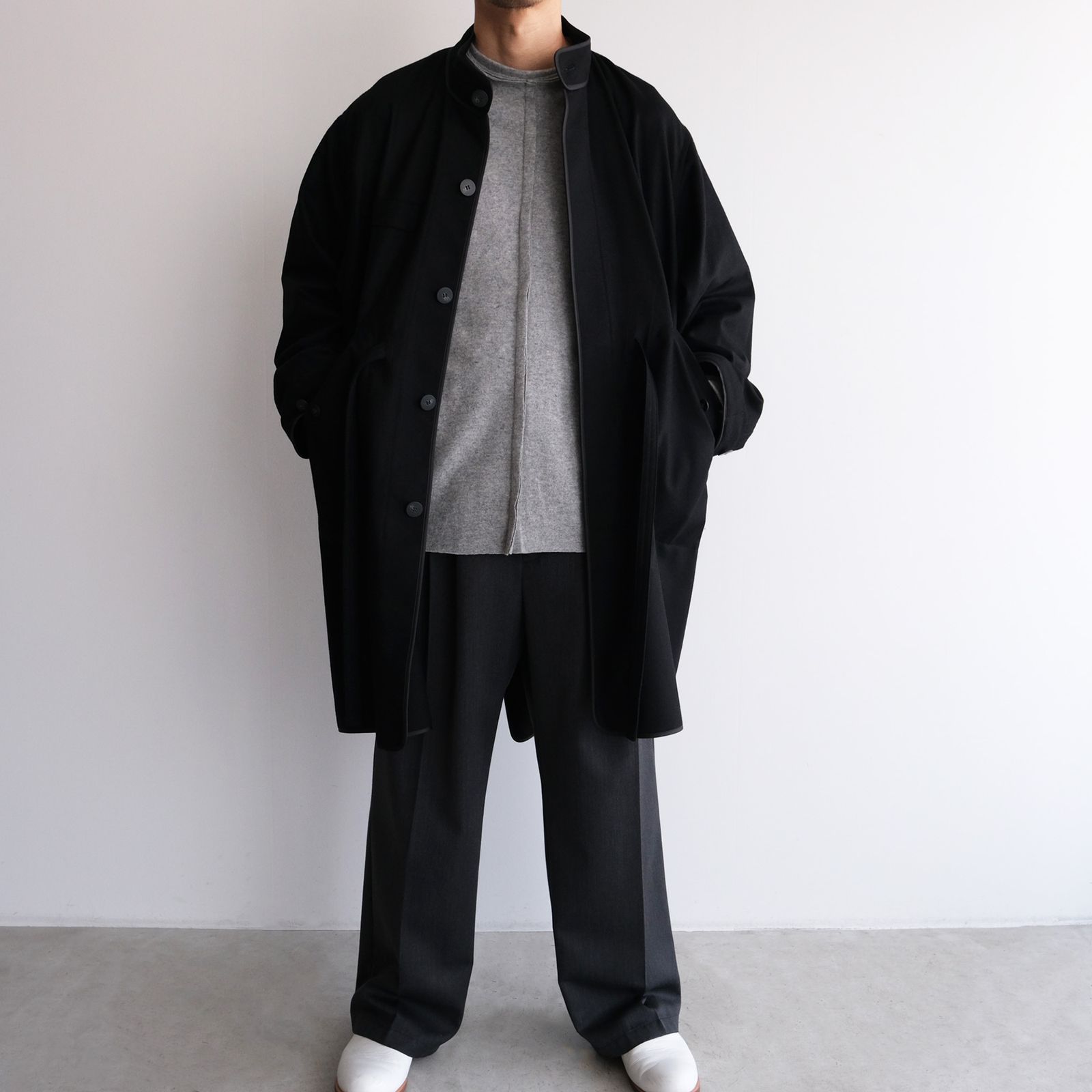 With Piping ：M65 Hoodie Coat -コート-（Black / ブラック）