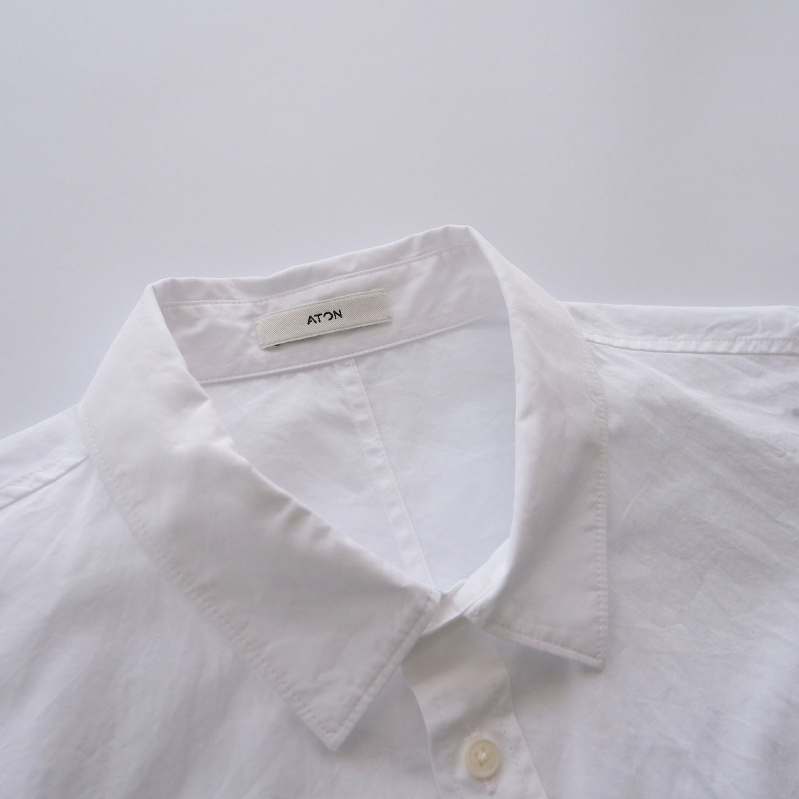 ATON - Suvin Broad Washed Shirt -シャツ-（White / ホワイト