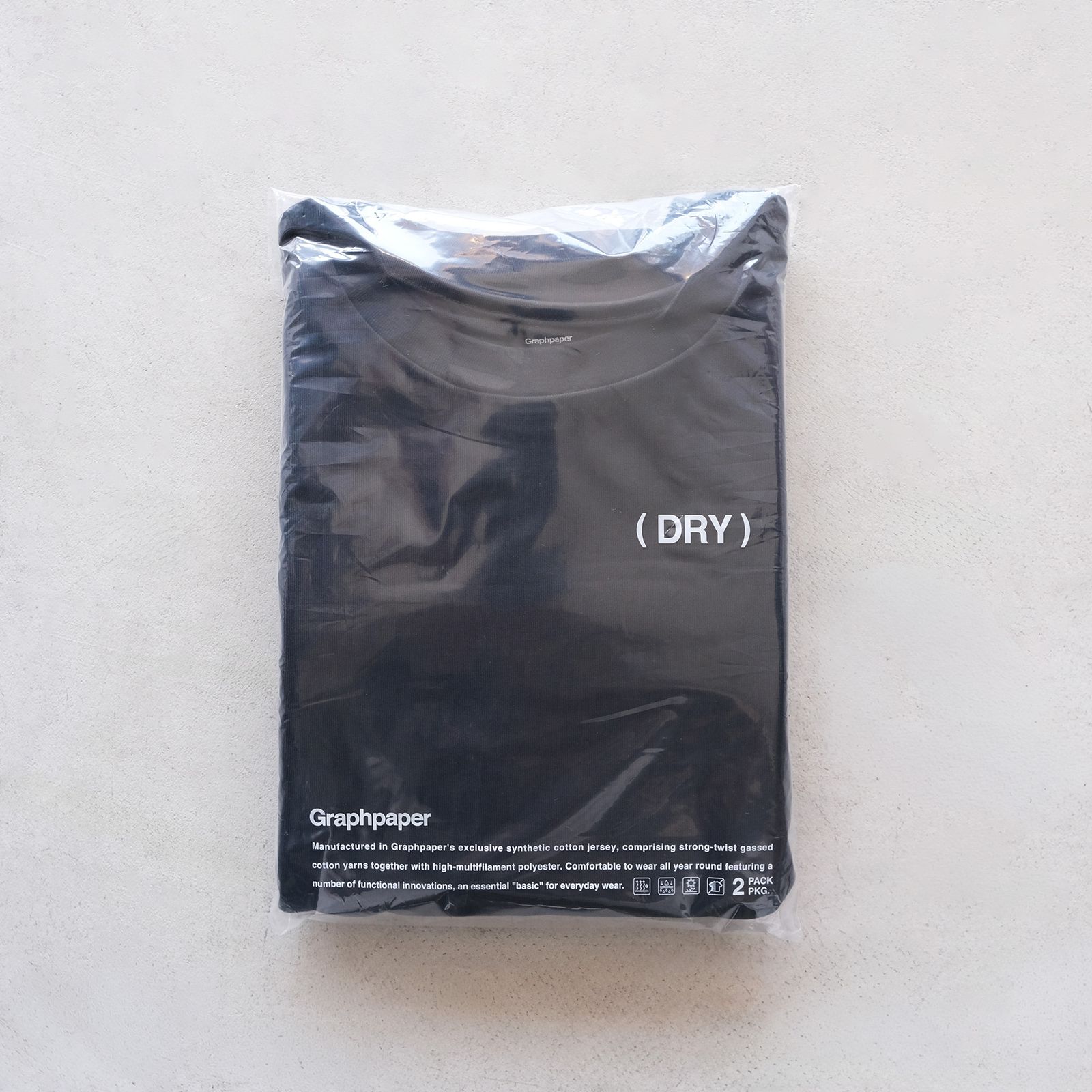 Dry 2-Pack Crew Neck Tee -パックTシャツ-（Black / ブラック）GU261-70118B