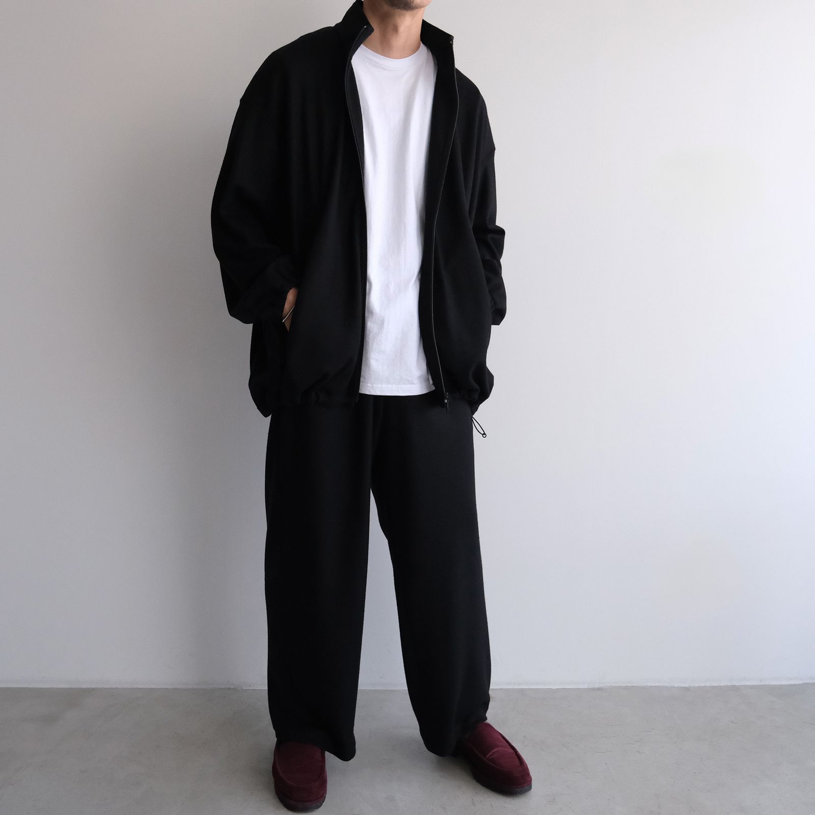 Wool Smooth Flannel Track Blouson -ブルゾン-（Black / ブラック）GU253-30220B