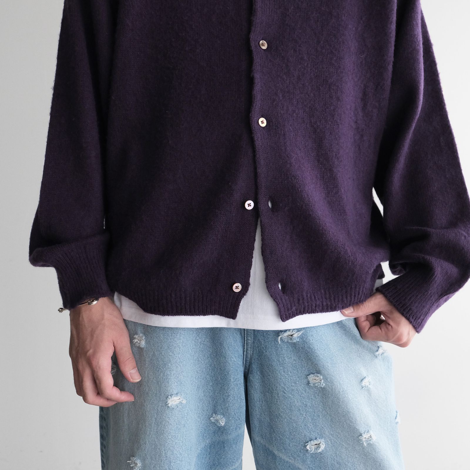 Knit Cardigan -カーディガン-（Purple / パープル）