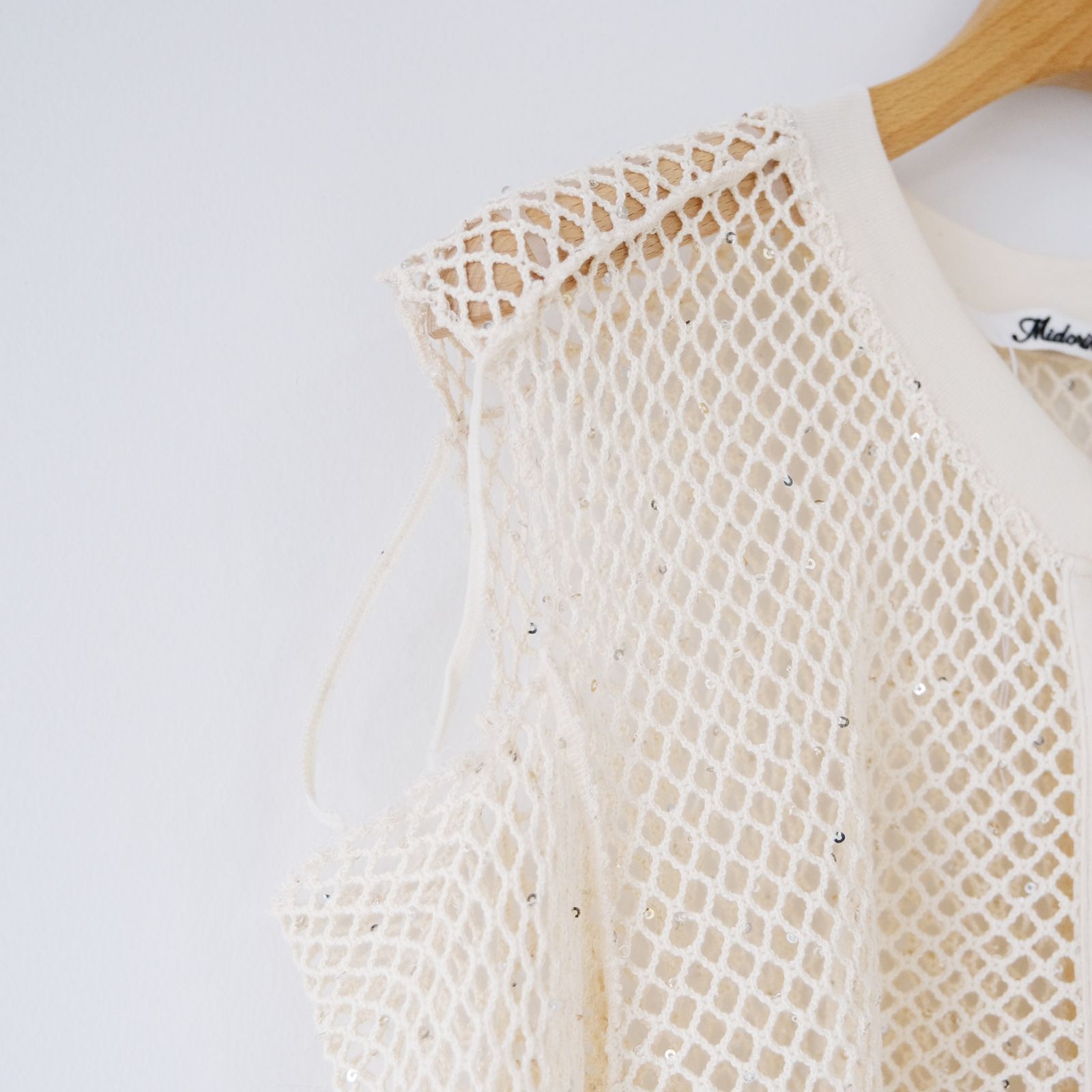 Midorikawa - Sequin Mesh Shirts -シャツ-（Ivory / アイボリー） | STACK STORE